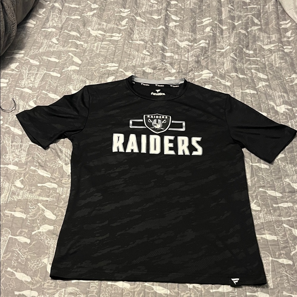 Fanatics Black Dri-FIT Raiders Short Sleeve Tee